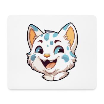 Australische gefleckte Nebelkatze Karikatur Aquarell Kunst - Mousepad (Querformat) - Weiß - Vorne
