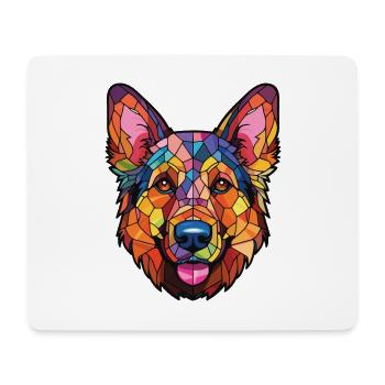 Saarlooswolfhond Dog Breed Watercolor Illustration - Mouse Pad (horizontal) - white - Front