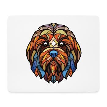Lowchen Little Lion Dog Breed Colorful Watercolor - Mouse Pad (horizontal) - white - Front