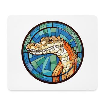 Alligator buntes Aquarell Tier Illustration - Mousepad (Querformat) - Weiß - Vorne