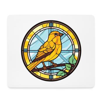 Canary Colorful Watercolor Animal Pet Illustration - Mouse Pad (horizontal) - white - Front