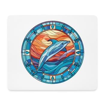 Dolphin Colorful Watercolor Animal Illustration - Mouse Pad (horizontal) - white - Front