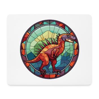 Bunte Aquarell-Tierillustration des Dinosauriers - Mousepad (Querformat) - Weiß - Vorne