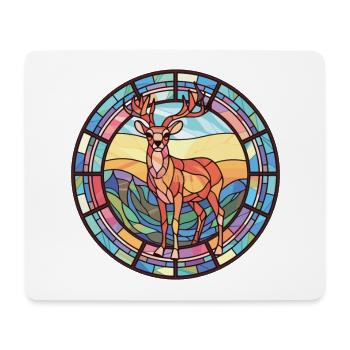 Deer Colorful Watercolor Animal Pet Illustration - Mouse Pad (horizontal) - white - Front