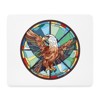 Adler buntes Aquarell Tier Haustier Illustration - Mousepad (Querformat) - Weiß - Vorne