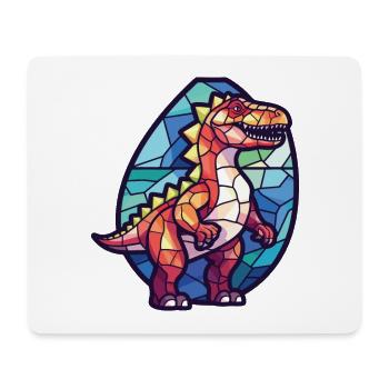 Bunte Aquarell-Tierillustration des Dinosauriers - Mousepad (Querformat) - Weiß - Vorne