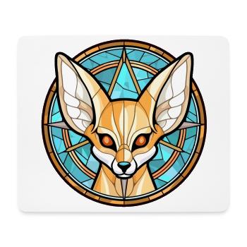Fennec Fox bunte Aquarell-Tierillustration - Mousepad (Querformat) - Weiß - Vorne