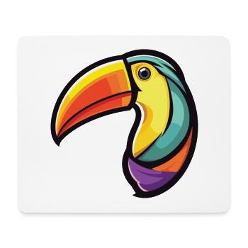 Toucan Colorful Watercolor Animal Pet Illustration - Mouse Pad (horizontal) - white - Front