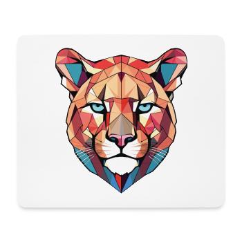 Cougar Aquarelle colorée Animal animal de compagnie Cartoon - Tapis de souris (format paysage) - blanc - Devant