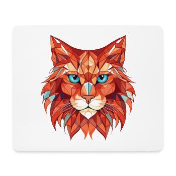 Rote Maine Coon Katze Buntes Aquarell Tier Haustier - Mousepad (Querformat) - Weiß - Vorne