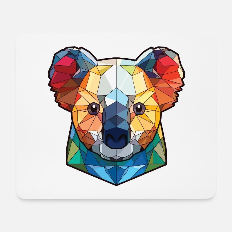 Koala buntes Aquarell Tier Haustier Illustration - Mousepad (Querformat) - Weiß