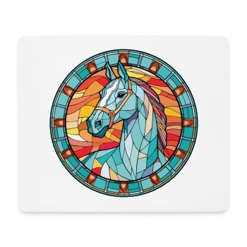Pferd buntes Aquarell Tier Haustier Illustration - Mousepad (Querformat) - Weiß - Vorne