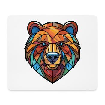 Bär buntes Aquarell Tier Haustier Illustration - Mousepad (Querformat) - Weiß - Vorne