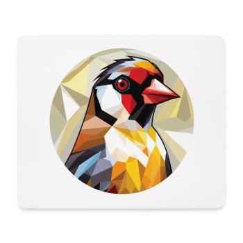 Stieglitz Bunte Aquarell Tier Illustration - Mousepad (Querformat) - Weiß - Vorne
