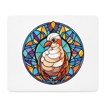 Colombe aquarelle colorée Animal animal Illustration pour animaux de compagnie - Tapis de souris (format paysage) - blanc - Devant
