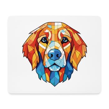 Golden Retriever Colorful Watercolor Animal Pet - Mouse Pad (horizontal) - white - Front