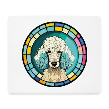 Pudel Hund Buntes Aquarell Tier Illustration - Mousepad (Querformat) - Weiß - Vorne