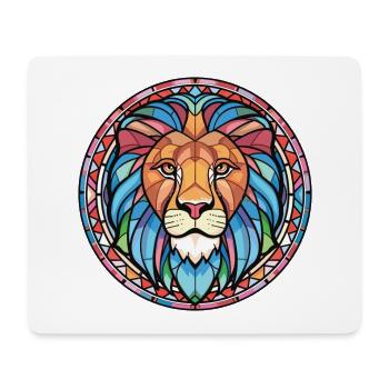 Lion Colorful Watercolor Animal Pet Illustration - Mouse Pad (horizontal) - white - Front