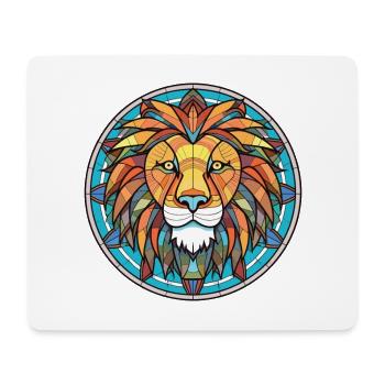 Lion Colorful Watercolor Animal Pet Illustration - Mouse Pad (horizontal) - white - Front