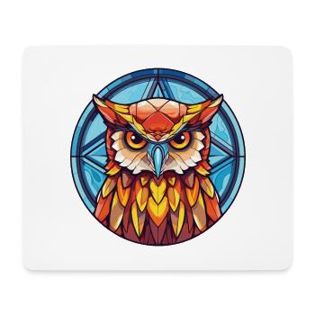 Eule Buntes Aquarell Tier Haustier Illustration - Mousepad (Querformat) - Weiß - Vorne
