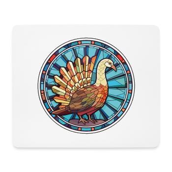 Turkey Pet Colorful Watercolor Animal Illustration - Mouse Pad (horizontal) - white - Front