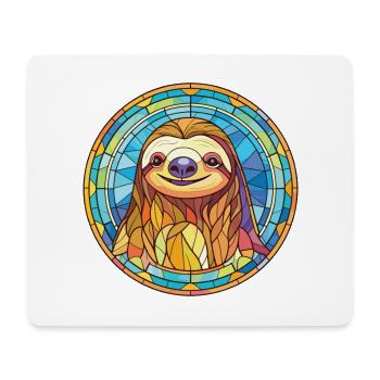 Faultier buntes Aquarell Tier Haustier Illustration - Mousepad (Querformat) - Weiß - Vorne