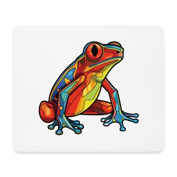 Frosch buntes Aquarell Tier Haustier Illustration - Mousepad (Querformat) - Weiß - Vorne