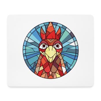 Henne buntes Aquarell Tier Haustier Illustration - Mousepad (Querformat) - Weiß - Vorne