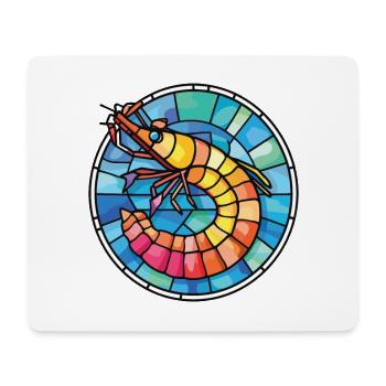 Shrimp Colorful Watercolor Animal Pet Illustration - Mouse Pad (horizontal) - white - Front