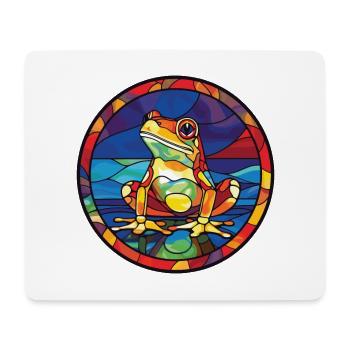 Frosch buntes Aquarell Tier Haustier Illustration - Mousepad (Querformat) - Weiß - Vorne