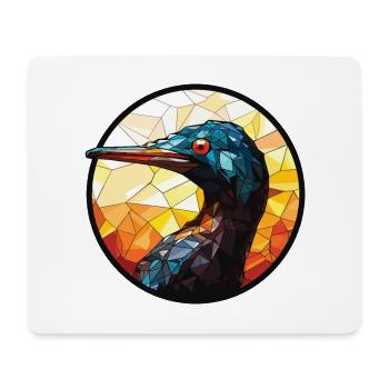 Kormoran bunte Aquarell-Tier-Illustration - Mousepad (Querformat) - Weiß - Vorne