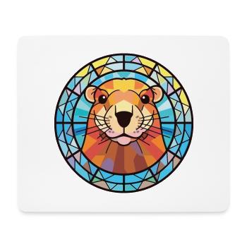 Murmeltier buntes Aquarell Tier Illustration - Mousepad (Querformat) - Weiß - Vorne