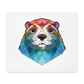 Otter Colorful Watercolor Animal Pet Illustration - Mouse Pad (horizontal) - white - Front
