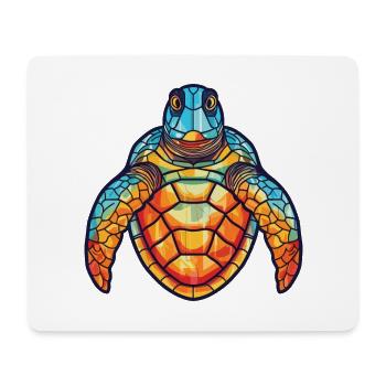 Sea Turtle Colorful Watercolor Animal Illustration - Mouse Pad (horizontal) - white - Front