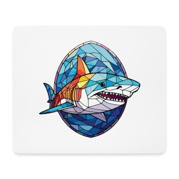 Hai buntes Aquarell Tier Haustier Illustration - Mousepad (Querformat) - Weiß - Vorne