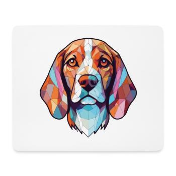 Beagle Hund Buntes Aquarell Tier Illustration - Mousepad (Querformat) - Weiß - Vorne