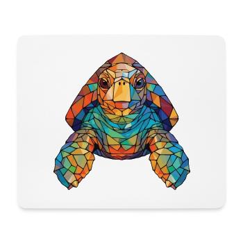 Schildkröte buntes Aquarell Tier Illustration - Mousepad (Querformat) - Weiß - Vorne