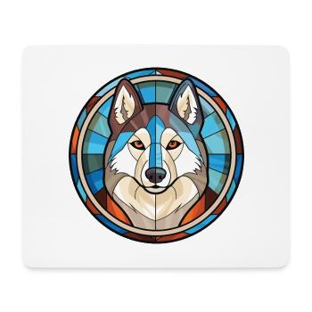 Husky Dog Aquarelle Colorée Animal Illustration - Tapis de souris (format paysage) - blanc - Devant