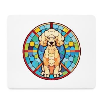 Pudel Hund Buntes Aquarell Tier Illustration - Mousepad (Querformat) - Weiß - Vorne