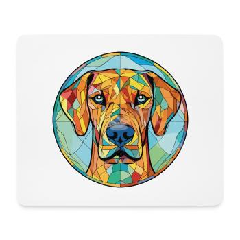 Rhodesian Ridgeback Dog Colorful Watercolor Pet - Mouse Pad (horizontal) - white - Front