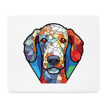 Bedlington Terrier Dog Breed Colorful Watercolor - Mouse Pad (horizontal) - white - Front