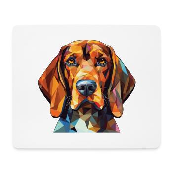 Amerikanisch Englisch Coonhound Hunderasse Aquarell - Mousepad (Querformat) - Weiß - Vorne