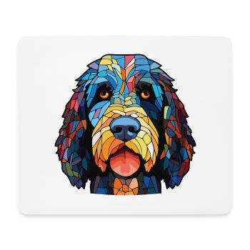 Barbet Dog Breed Colorful Watercolor Illustration - Mouse Pad (horizontal) - white - Front