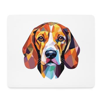 Illustration à l’aquarelle de race de chien Fousek Cesky - Tapis de souris (format paysage) - blanc - Devant