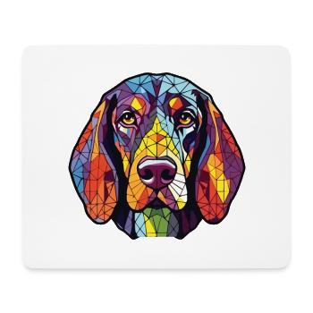 Bluetick Coonhound Dog Breed Colorful Watercolor - Mouse Pad (horizontal) - white - Front