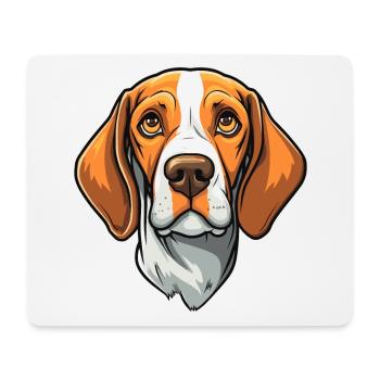 Ariege Pointer Hund Rasse Cartoon Kawaii Illustrati - Mousepad (Querformat) - Weiß - Vorne