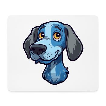 Bleu De Gascogne Race De Chien Cartoon Kawaii Illustra - Tapis de souris (format paysage) - blanc - Devant