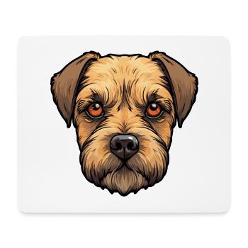 Border Terrier Race de chien Cartoon Kawaii Illustrati - Tapis de souris (format paysage) - blanc - Devant