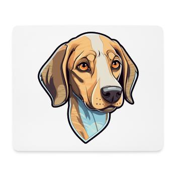 Braque Saint Germain Hunderasse Cartoon Kawaii Illu - Mousepad (Querformat) - Weiß - Vorne