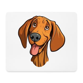 Broholmer chien race dessin animé kawaii illustration - Tapis de souris (format paysage) - blanc - Devant